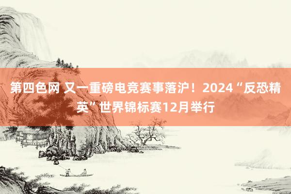 第四色网 又一重磅电竞赛事落沪！2024“反恐精英”世界锦标赛12月举行