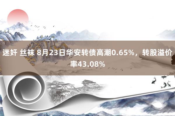 迷奸 丝袜 8月23日华安转债高潮0.65%，转股溢价率43.08%