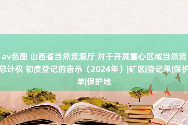 av色图 山西省当然资源厅 对于开展重心区域当然资源总计权 初度登记的告示（2024年）|矿区|登记单|保护地